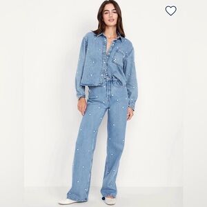 Old Navy Light Blue Straight Leg Jeans